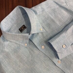 Solemare Collection By Maus & Hoffman 100% Linen Long Sleeve Shirt Size Medium